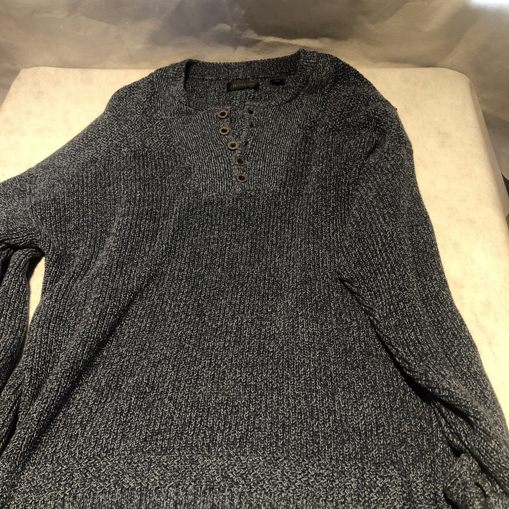 Red Head Mens Sweater Size‎ XXl Big And Tall Blue Heavy Quarter Button Up Chest
